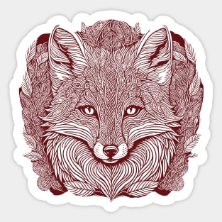 Feather Fox Sticker